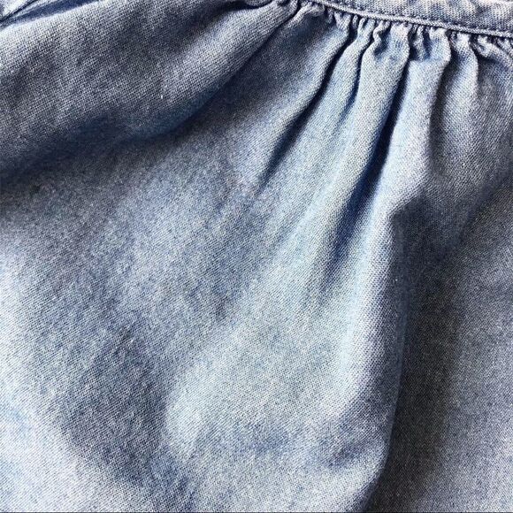 Old Navy chambray bell sleeve top GUC 6-12 months - Picture 3 of 3